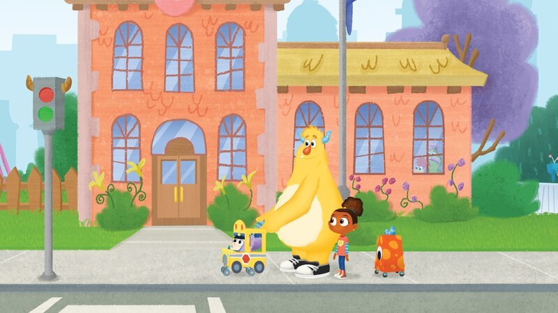 Gemeinsam geht es zu Hugos Schule. – Bild: KiKA/​Nelvana