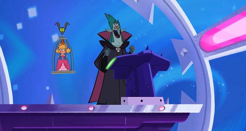 Prinzessin Aria (hinten) hofft, dass Vipkrads Triumph nicht von Dauer sein wird. – Bild: ZDF/​Mondo TV France