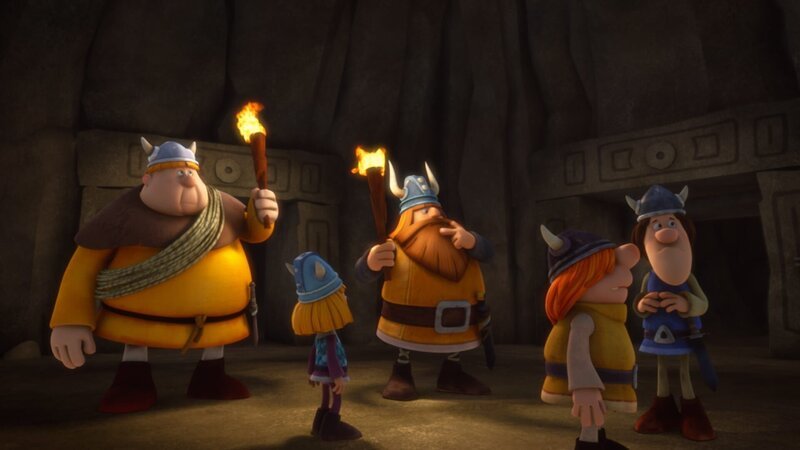 Offensichtlich haben sich die Wikinger in einem Labyrinth verirrt. – Bild: ZDF und studio100media