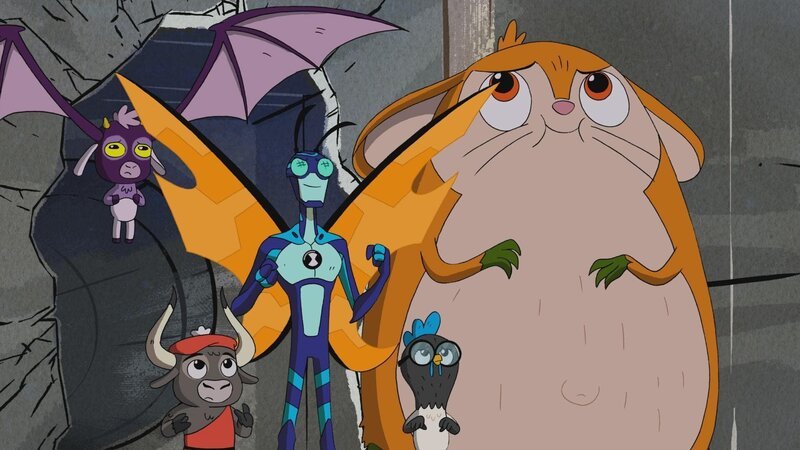 l-r: Goatadactyl, Minitaur, Stinkfly, Nugget, Chinzilla – Bild: The Cartoon Network, Inc. A Time Warner Company