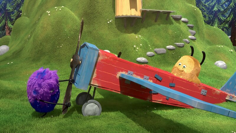 Strit und Kiwi wollen das Flugzeug testen, das Strit gebaut hat. – Bild: NDR/​Copenhagen Bombay
