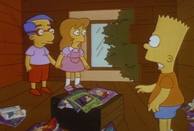 Barts Freund verliebt sich in die neue Mitschülerin Samantha. Weil Milhouse für ihn keine Zeit mehr hat, wird Bart immer eifersüchtiger. – Bild: PRO7 /​ ProSieben Media AG
