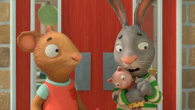 Pip beichtet Posy, dass er nicht der geheimnisvolle Künstler ist, der die schönen Bilder auf den Wegen gemalt hat. – Bild: ZDF/​Magic Light Pictures LTD 2023