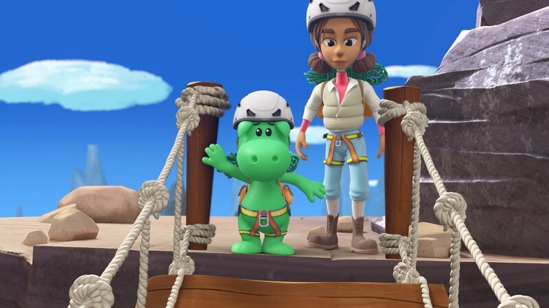 Es ist ein gefährlicher Weg zum Gipfel für Grisu und Doktorin Natureza. – Bild: MONDO TV Group