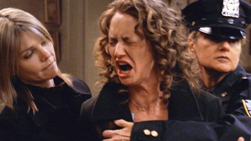 Detective Eames (Kathryn Erbe, l.) hat es geahnt: Maureen (Melissa Leo) ist des Mordes schuldig und wird von der Polizei verhaftet. – Bild: MG RTL D