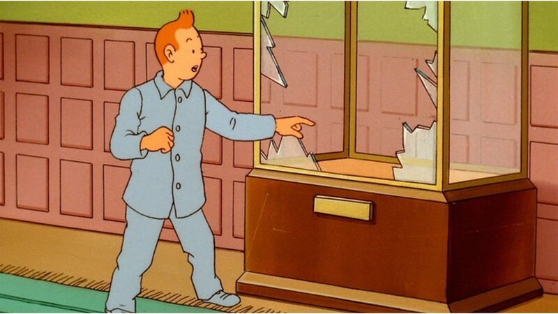 Die Expeditionsteilnehmer sind von einer Schlafkrankheit betroffen und Professor Bienlein wurde entführt. Tim, Struppi und Kapitän Haddock verfolgen die Spur nach Peru auf dem Schiff „Pachacamac“, um das Geheimnis der Kristallkugeln zu lösen und den Professor zu retten. – Bild: ZDF und Ellipsanime/​France 3/​M6/​Nelvana