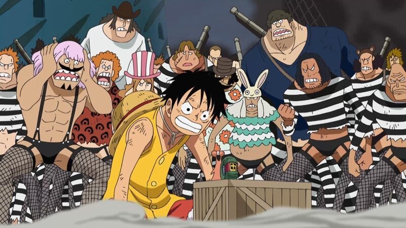 Vorne: Luffy – Bild: Eiichiro Oda /​ Shueisha, Toei Animation