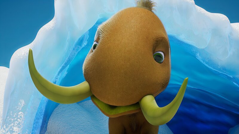Das Kiwi-Mammut ist zu früh aus dem Winterschlaf aufgewacht. – Bild: ORF/​STUDIO 100 MEDIA