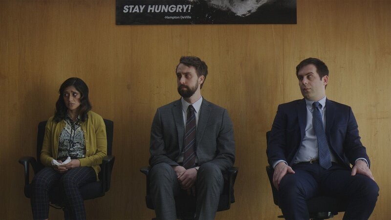 L-R: Grace (Aparna Nancherla), Matt (Matt Ingebretson), Jake (Jake Weisman). – Bild: Comedy Central