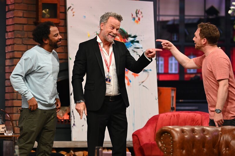 (v.l.n.r.) Simon Pearce; Jenke von Wilmsdorff; Ralf Schmitz – Bild: Willi Weber /​ SAT.1