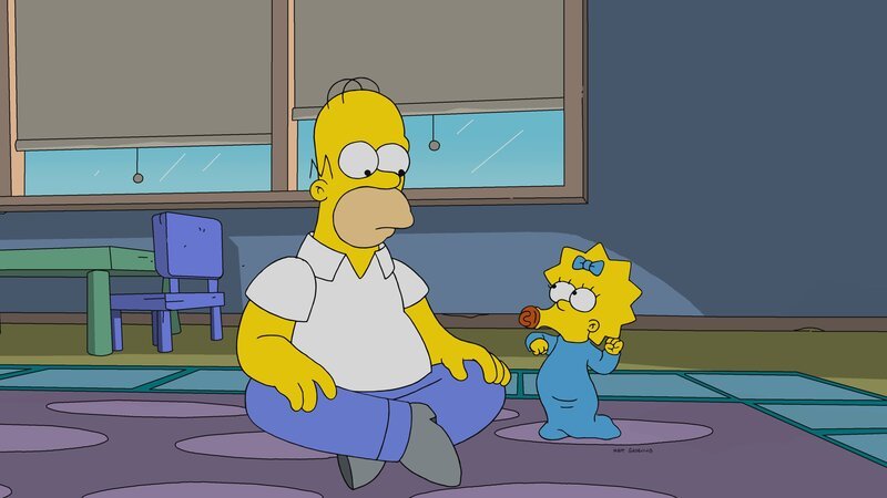 „Die Simpsons“, „Oklahoma.“ Als im städtischen Theater der Regisseur aufgrund seiner Launen von den Schauspielern kurzerhand gefeuert wird, darf Marge an dessen Stelle treten. Als Newcomerin im Showbusiness fällt es ihr jedoch nicht leicht, sich durchzusetzen. Widrige Umstände erschweren am laufenden Band Marges Inszenierungsarbeit. Zusammen mit der kleinen Maggie wird Homer unterdessen begeisterter Besucher einer Krabbelgruppe, die von der hübschen Betreuerin Chloe geleitet wird. – Bild: Fox and its related entities