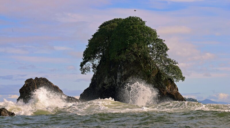 Atemraubend: die Felsküste des Utira-Nationalparks an der Pazifikküste Kolumbiens. – Bild: NDR/​doclights/​Cosmos Factory