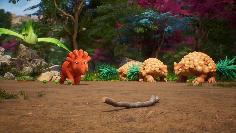 Nicht nur das Trikarottops-Mädchen Ginger will dieses Stöckchen unbedingt haben. – Bild: ZDF und Cheeky Little Media