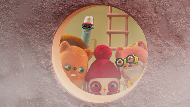 Dichter Nebel liegt über dem Wuselwald und der Landebahn von Pilotin Mami. Aber mit Mut wird auch bei Nebel alles gut! – Bild: JAM Media