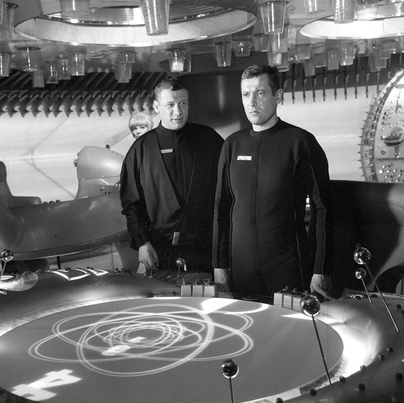 Mit v.l.: Eva Pflug, Wolfgang Völz, Dietmar Schönherr. – Bild: SWR/​WDR/​Bavaria