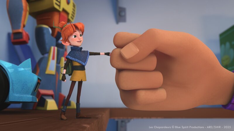 Arrietty und ihr großer Freund Tom sind ein gutes Team. – Bild: SWR/​Blue Spirit Productions