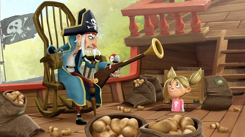 Matilda möchte bei Piratenopa Rogers einziehen. – Bild: WDR/​Cyber Group Studios /​ France Télévisions /​ Blue Spirit Studios /​ Sofitvcine 4