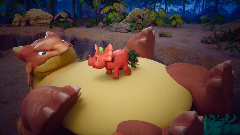 Der Bauch eines Ananassauriers ist kein guter Schlafplatz für Ginger. – Bild: ORF /​ STUDIO 100 MEDIA