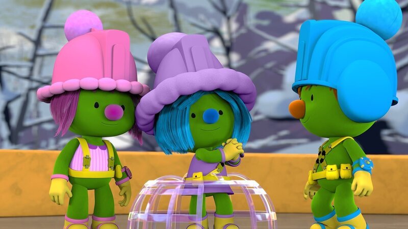 Daisy freut sich sehr über ihr Doozer-Gleitschritt-Kleid. – Bild: KiKA/​The Jim Henson Company/​DHX Media