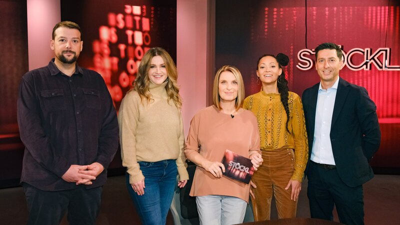 Wolfgang Feistritzer alias Petutschnig Hons, Lizz Görgl, Barbara Stöckl, Marie Spaemann, Mario Stecher. – Bild: ORF/​Günther Pichlkostner