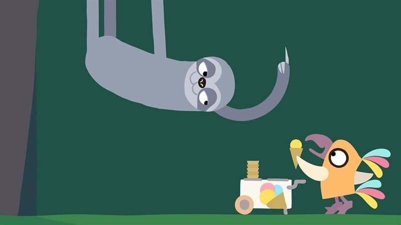 Kann das Faultier ein Eis essen, bevor es schmilzt? – Bild: kika-presse.de