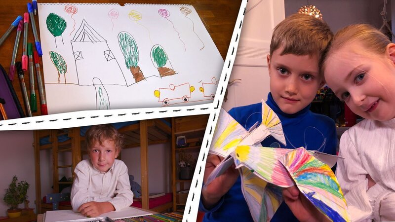 Kinder malen und basteln zum Thema Frieden. – Bild: KiKA/​Motion Works GmbH