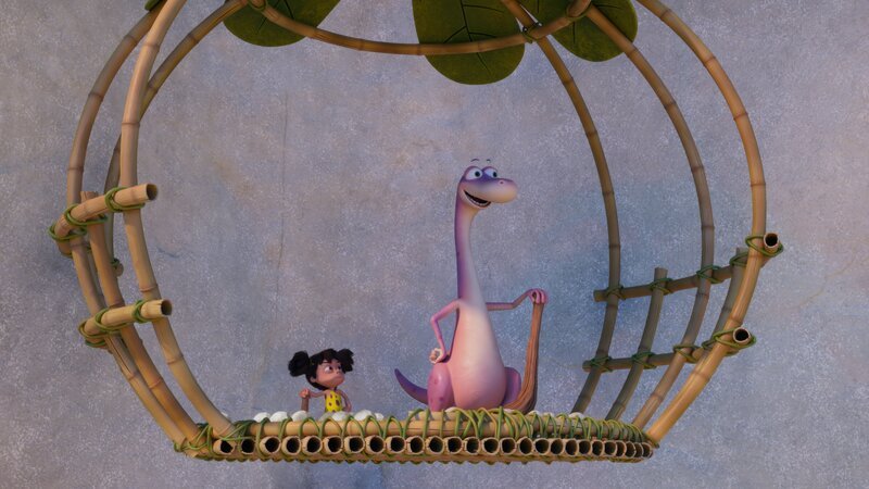 Im Aufzug Golf spielen – auf so eine Idee kommen nur Minus Drei (r.) und Lucy. – Bild: M.A.R.K.13, TRIKK17, ZD /​ ZDF