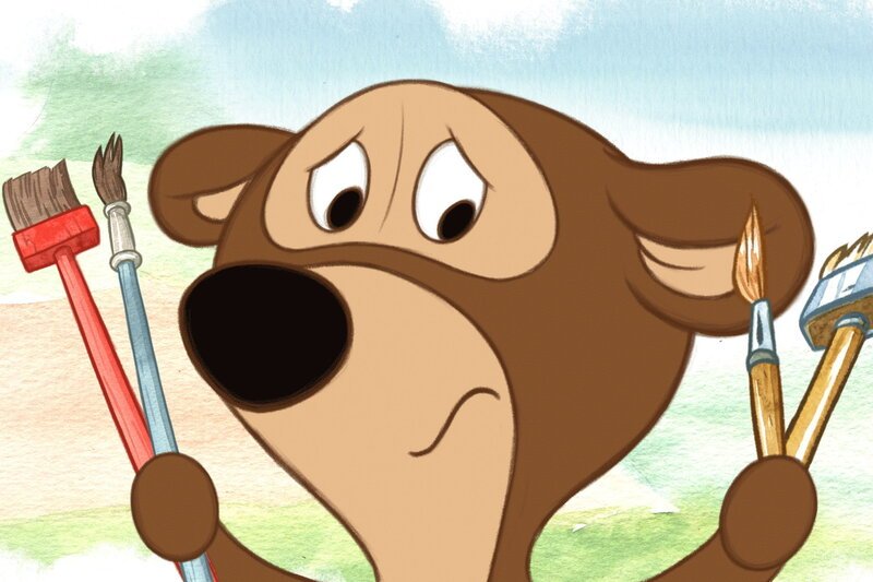 Guetnachtgschichtli – Giggelibug - De Giggelihaag (Staffel 1, Folge 6): Barry dä Bär weiss nöd was male. – Bild: SRF1