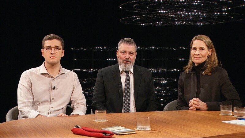 Sternstunde Philosophie: Ole Nymoen, Georg Häsler, Katja Gentinetta – Bild: SRF