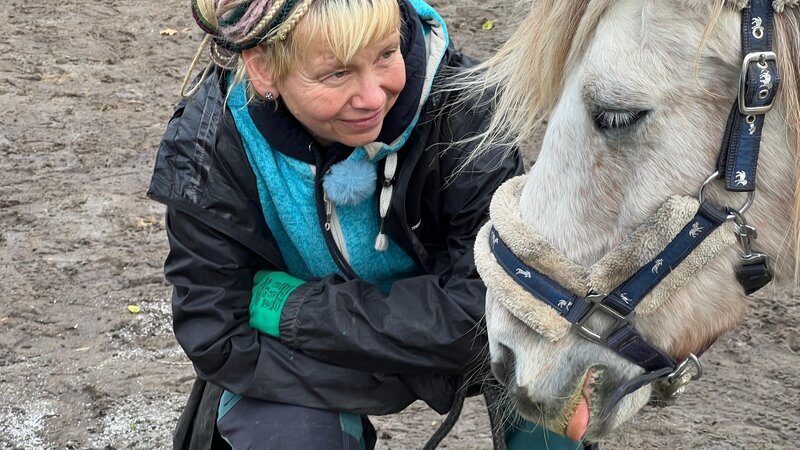 Der Pferdeschutzhof „Seelengefährten“ erhält Unterstützung von Ralf Seeger und den Harten Hunden. – Bild: RTL /​ Docma TV /​ Neue Hoffnung im Tierhospiz