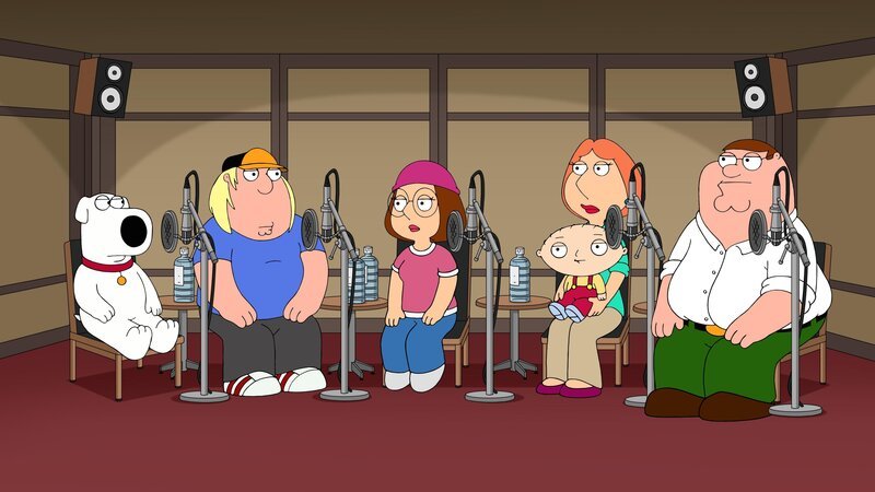 (v.l.n.r.) Brian Griffin, Chris Griffin, Meg Griffin, Stewie Griffin, Lois Griffin, Peter Griffin – Bild: Fox