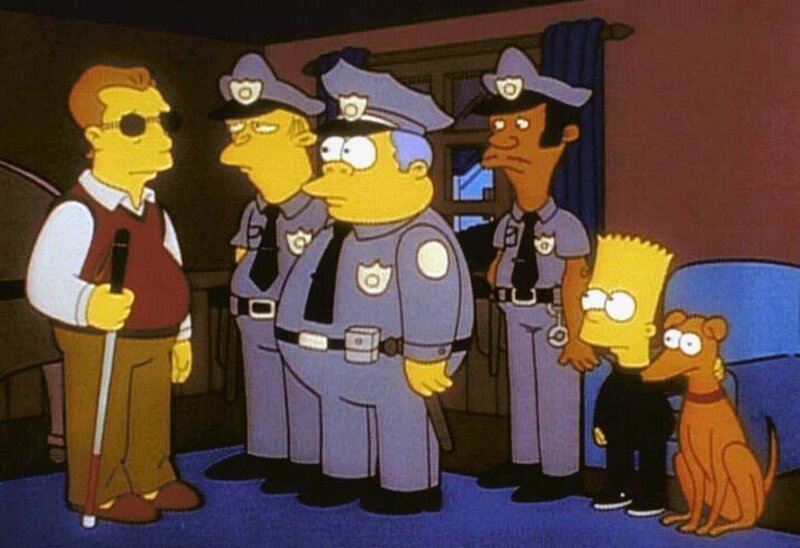 Der blinde Mr. Mitchell hat die Polizei gerufen, weil Bart seinen Hund entwenden wollte. – Bild: PR7; ProSieben Media AG