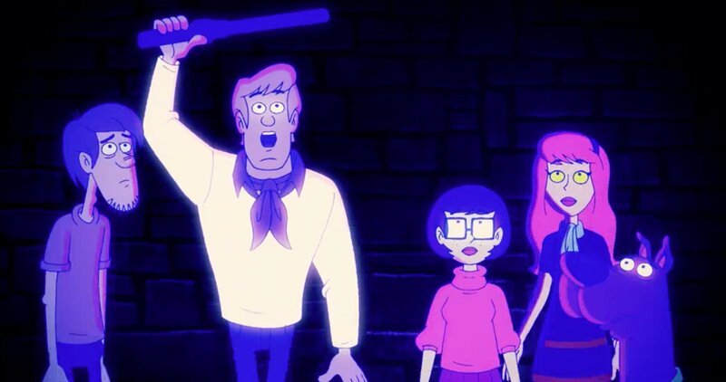 L-R: Shaggy Rogers, Fred Jones, Velma Dinkley,Daphne,“Scooby“ Doo – Bild: Warner Brothers