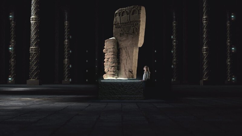 T-förmig und uralt – der so genannte „Geierstein“ wurde vor mehr als 11.500 in der Türkei erschaffen. Wie war das möglich ohne Metallwerkzeuge? Und wozu diente er? – Bild: Blue Ant International Limited