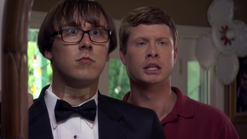 Karl Hevacheck (Kyle Newacheck, l.); Anders Holmvik (Anders Holm, r.) – Bild: Comedy Central