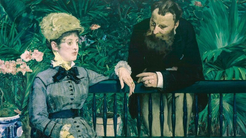 Im Wintergarten, Gemälde von Édouard Manet. – Bild: ORF 2