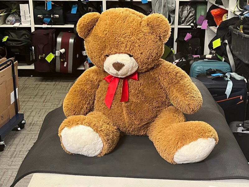 Verlorener Teddybär im Fundbüro von SLC. – Bild: Will Weinig /​ National Geographic