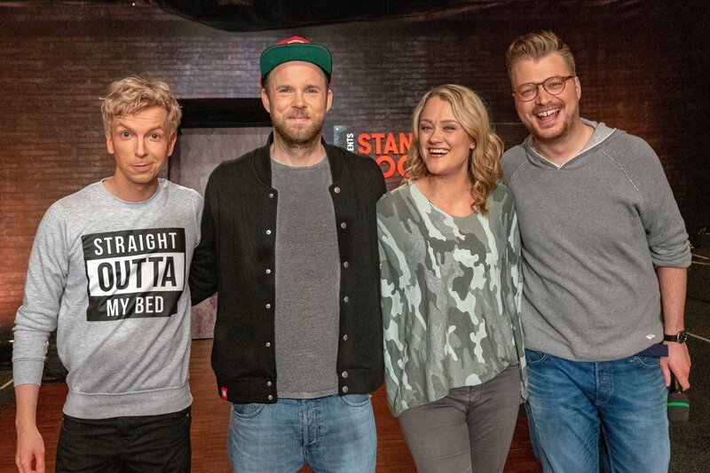 L-R: Marcel Mann, Quichotte, Lisa Feller, Max Gstettenbauer – Bild: ComedyCentral /​ Max Kohr