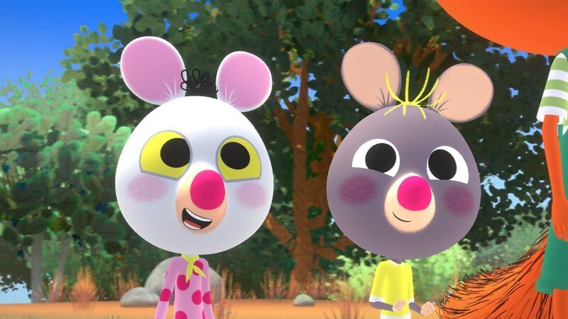 Ob Luzie die beiden Mäuse Polka und Hortensia überraschen kann? – Bild: hr/​MIAM! Animation