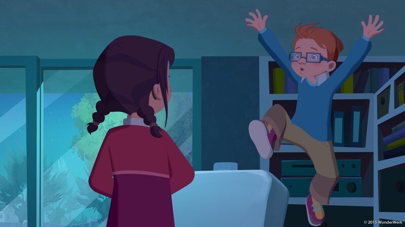 Höhepunkt an Taras Geburtstag ist das Grusel-Verstecken mit allen Freunden. – Bild: ZDF /​ WunderWerk GmbH