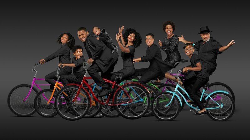 (v.li.): Zoey Johnson (Yara Shahidi), Jack Johnson (Miles Brown), Andre ‚Dre‘ Johnson (Anthony Anderson), Devonte Johnson (Austin/​Berlin Gross), Rainbow ‚Bow‘ Johnson (Tracee Ellis Ross), Andre ‚Junior‘ Johnson jr. (Marcus Scribner), Ruby (Jenifer Lewis), Diane Johnson (Marsai Martin), Pops (Laurence Fishburne) – Bild: ORF /​ Disney/​ABC