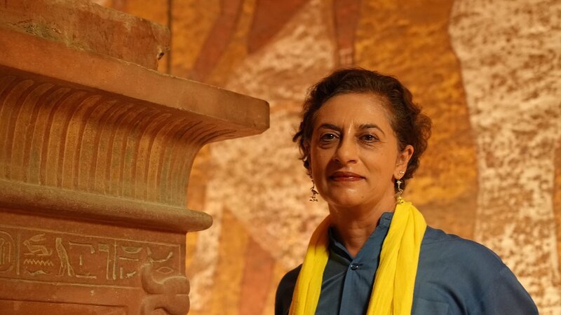 Prof. Salima Ikram von der American University in Cairo in Tutanchamuns Grab. – Bild: BBC/​Emily Hall