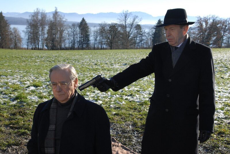 Horst Schickl (Wilfried Klaus, l.); Prof. von Zehnder (Rüdiger Vogler, r.) – Bild: ZDF und Magdalena Mate
