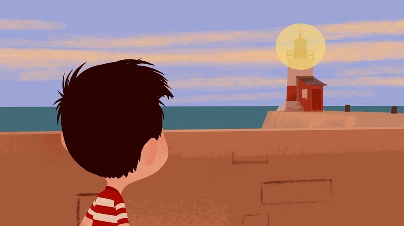 Nick verfolgt die Morsesignale des Leuchtturms. – Bild: SWR/​MEDIA VALLEY – BELVISION/​Le Petit Nicolas®