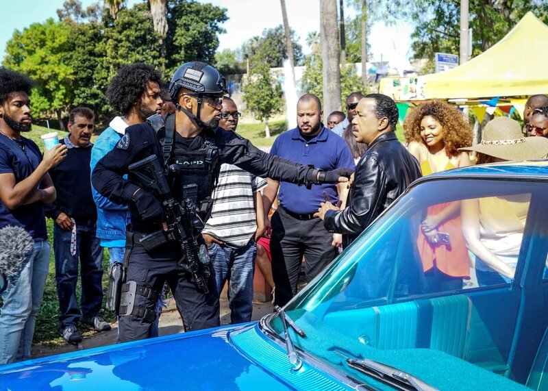 Shemar Moore (Daniel ‚Hondo‘ Harrelson), Obba Babatundé (Daniel Harrelson, Sr.). – Bild: Monty Brinton/​CBS ENTERTAINMENT