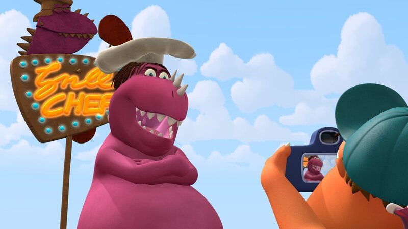 Chef versucht, eine gute Figur vor der Kamera abzugeben – nicht so einfach! – Bild: ZDF/​Caligari