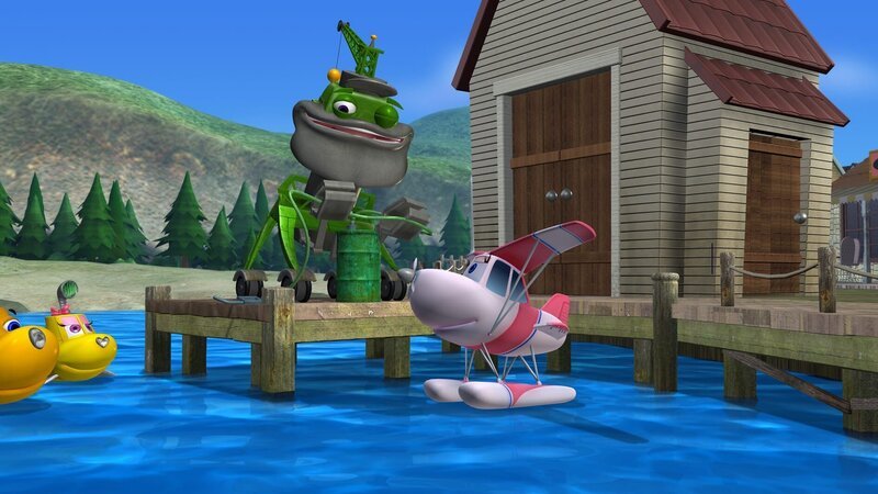 Suzie ist in großer Eile, sie möchte auf keinen Fall die Vorführung eines neuen Wasserflugzeugs verpassen. – Bild: KI.KA/​Mike Young Productions