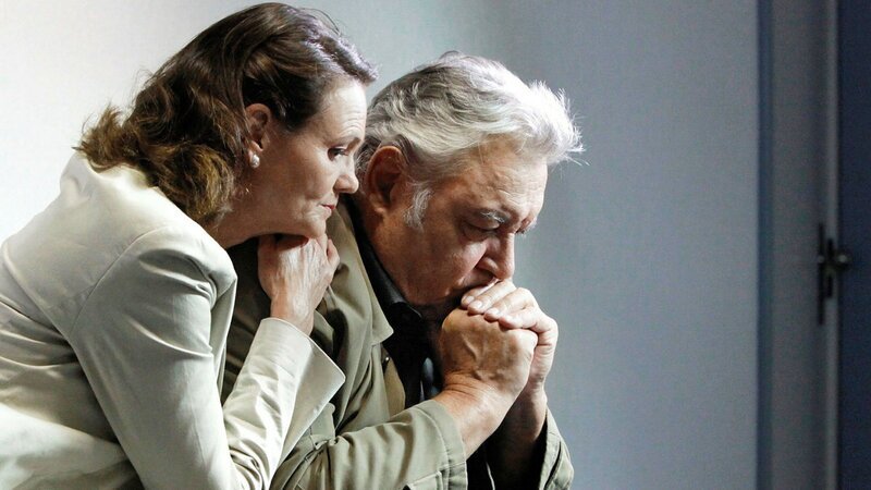 Charlotte Heinimann als Hedwig, Mathias Gnädinger als Kommissär Hunkeler. – Bild: ZDF und SRF, Sava Hlavacek