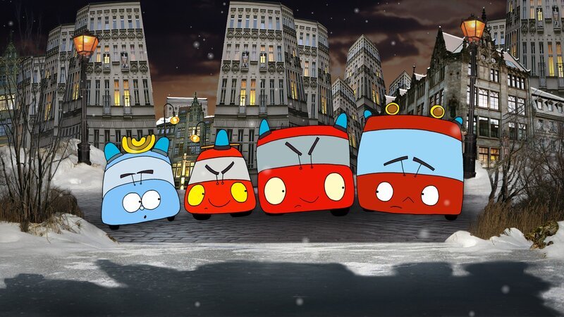 Die schöne rote Farbe muss sich Kalli-Feuerwehr erst verdienen. Das schafft er bei einigen mutigen Einsätzen. – Bild: RBB/​MDR/​MotionWorks