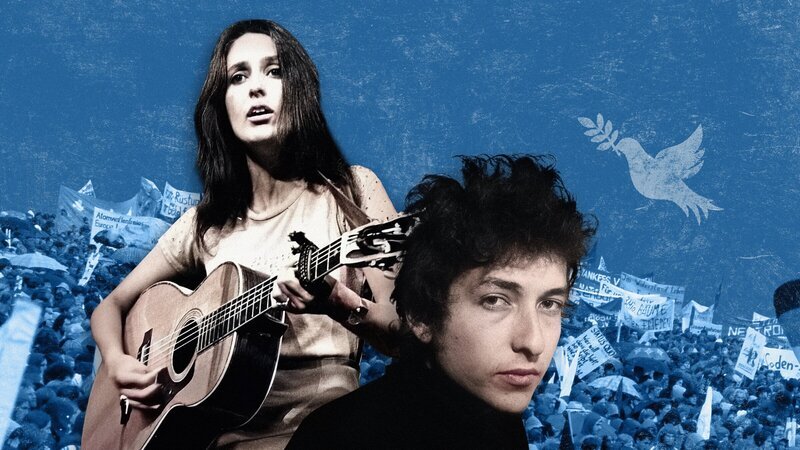 Joan Baez und Bob Dylan sind bis heute Ikonen der Friedensbewegung. – Bild: ZDF und Tudor Baican
